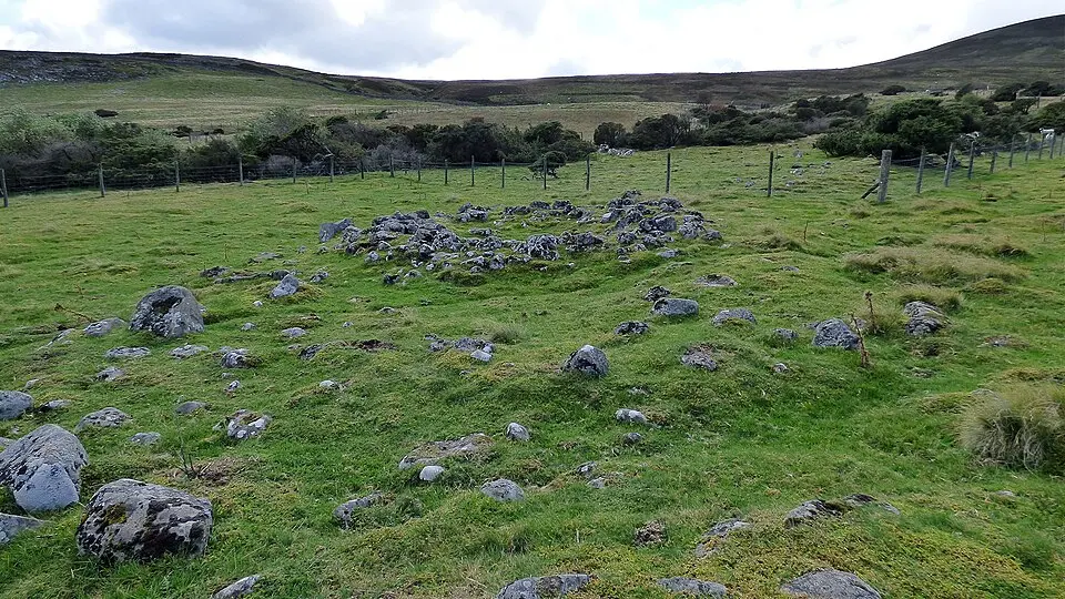 Prehistoric settlements and cairnfield, medieval farmsteads, bloomeries and charcoal pits, 840m south of Cronkley on Bracken Rig