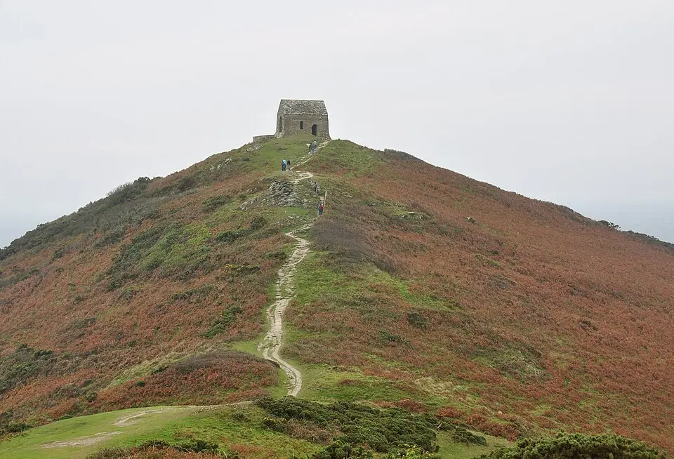 Promontory fort, medieval chapel of St Michael's and Second World War radar station at Rame Head