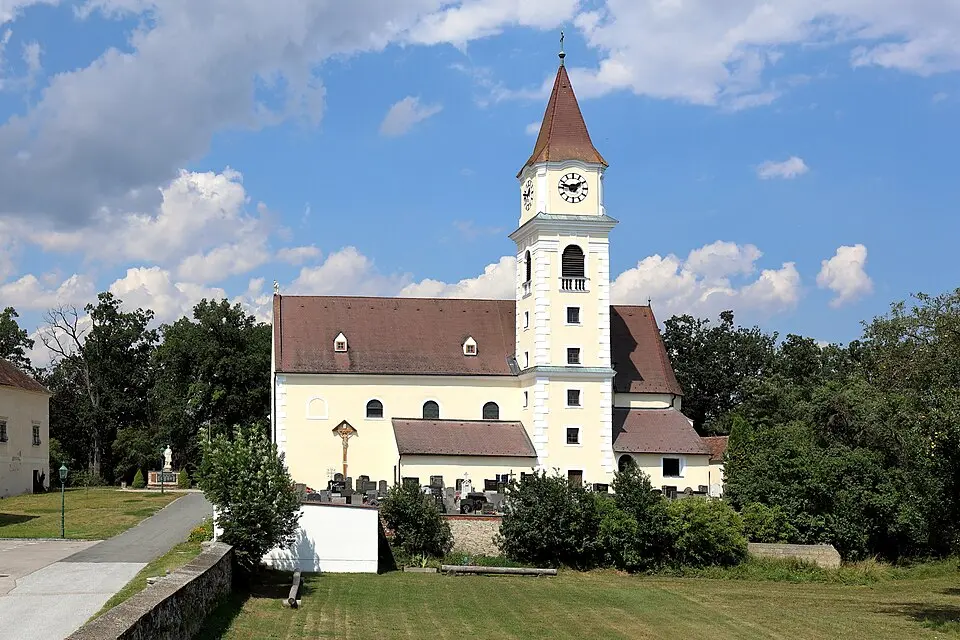 Kath. Pfarrkirche hl. Michael (Maria Eich) und Friedhof
