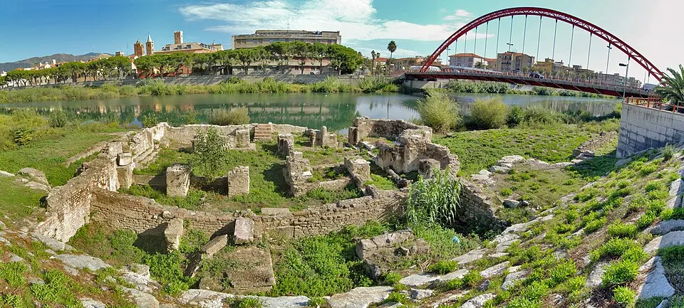 area archeologica nell'alveo del Centa