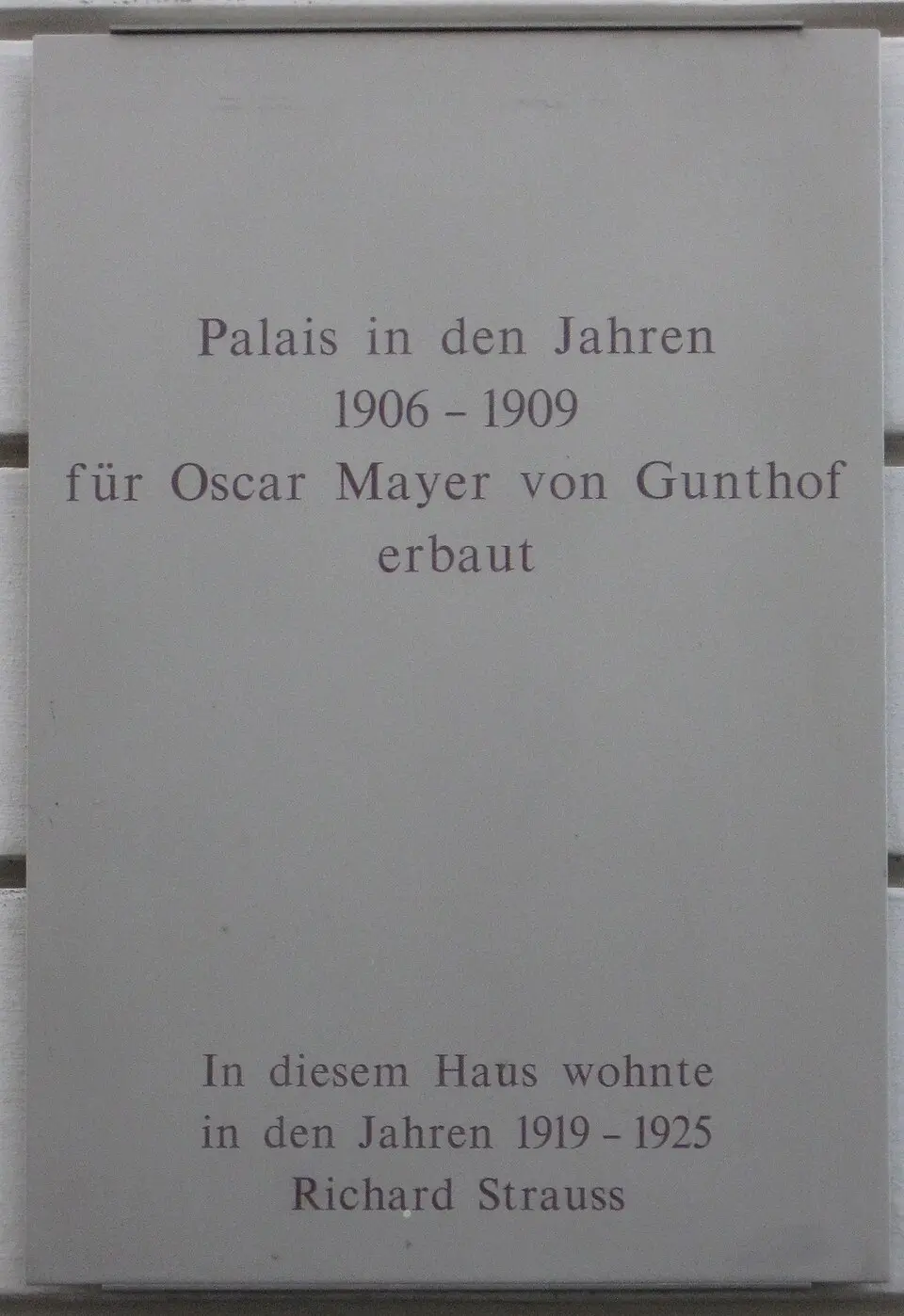 Gedenktafel für Richard Strauss (Wien, Mozartgasse 4)