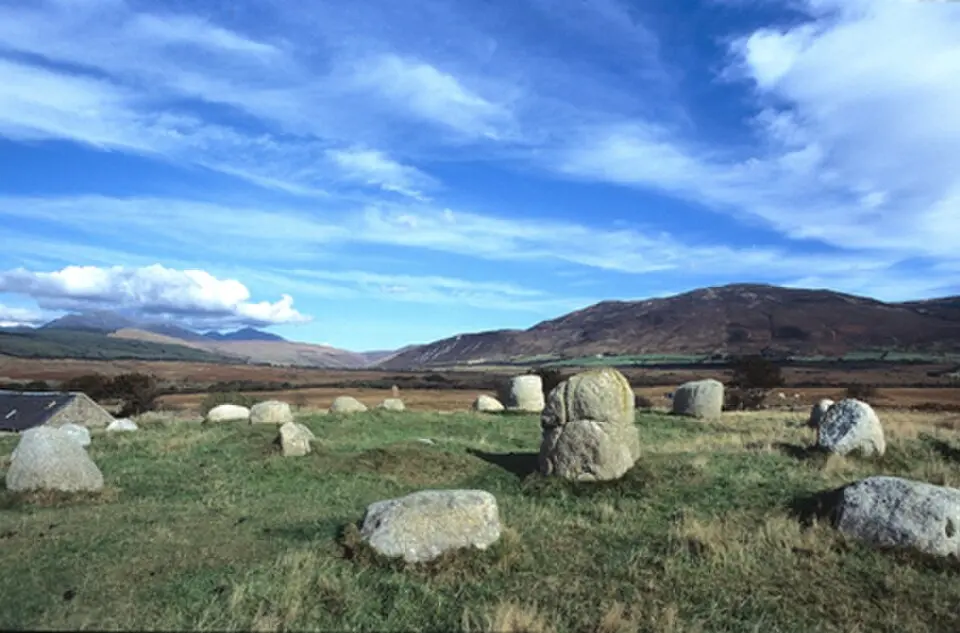 Moss Farm, Machrie Moor, stone circles, cairns, hut-circles and fields