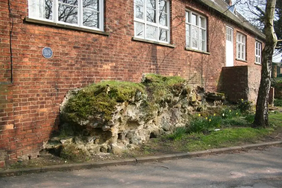 Roman wall to rear of the Manor House