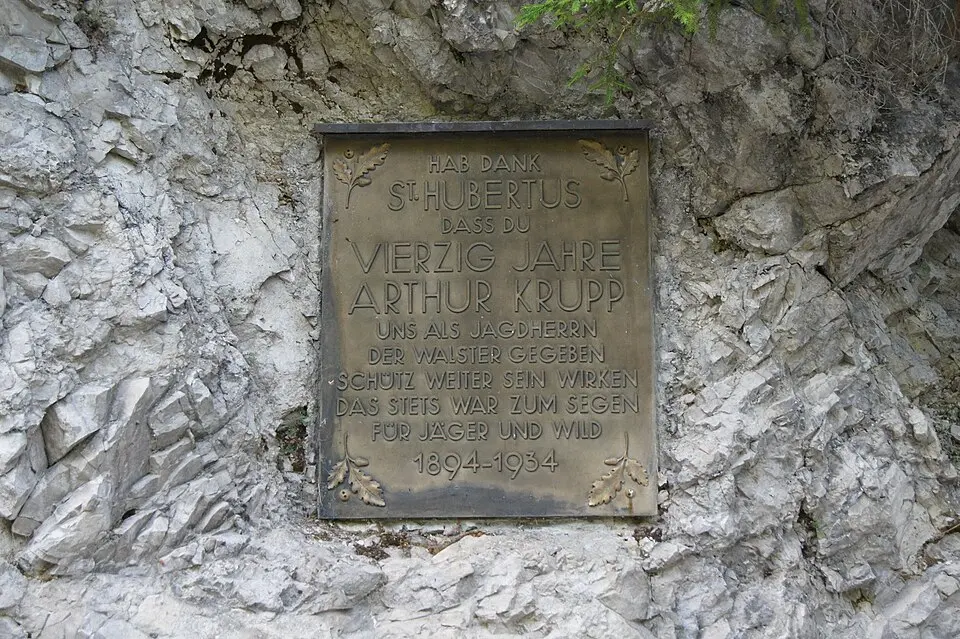 Arthur-Krupp-Gedenktafel am Hubertussee