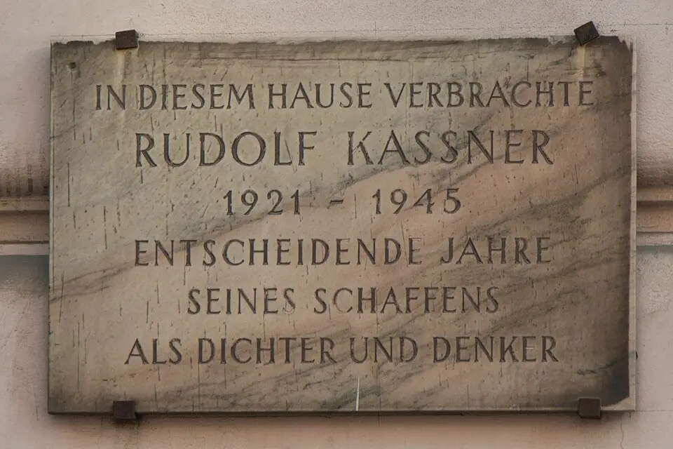 Gedenktafel für Rudolf Kassner (Wien, Tilgnerstraße 3)