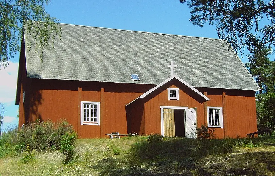 Bild: Hyperboreios · Public domain Lopen vanha kirkko