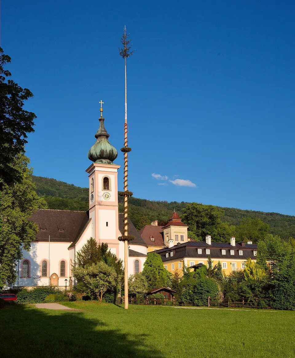 Kath. Pfarrkirche Aigen, hl. Johannes der Täufer mit ehem. Friedhof