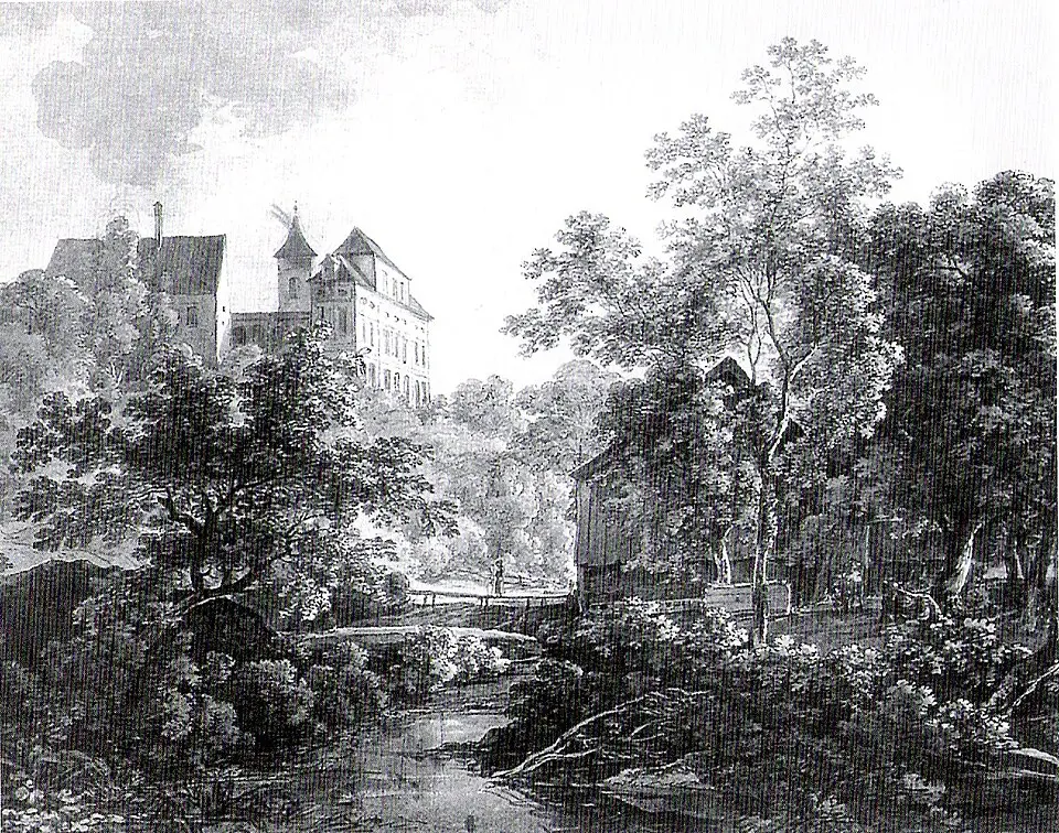 Image: Johann Georg von Dillis · Public domain Schloss Harlaching