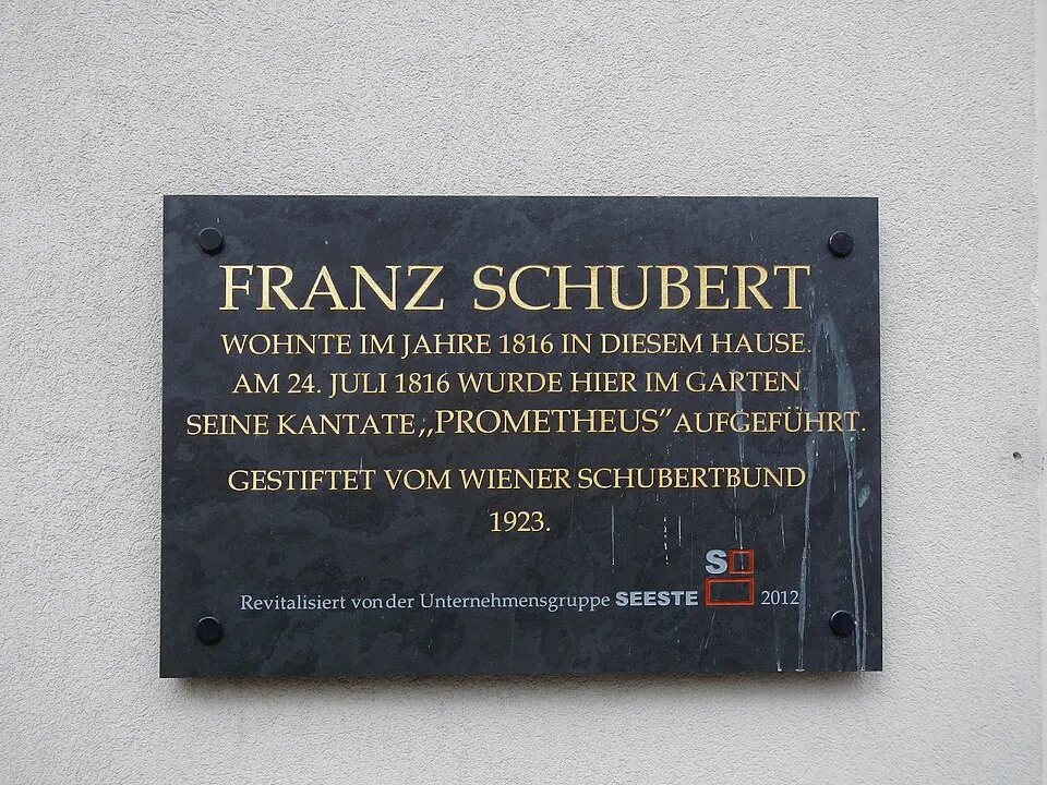 Gedenktafel für Franz Schubert (Wien, Erdbergstraße 17)