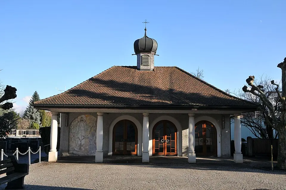 Friedhof, Friedhofsarkaden und Aufbahrungshalle