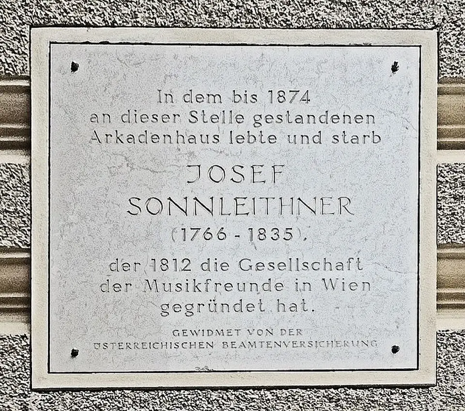 Gedenktafel für Joseph Sonnleitner (Wien, Bräunerstraße 2)