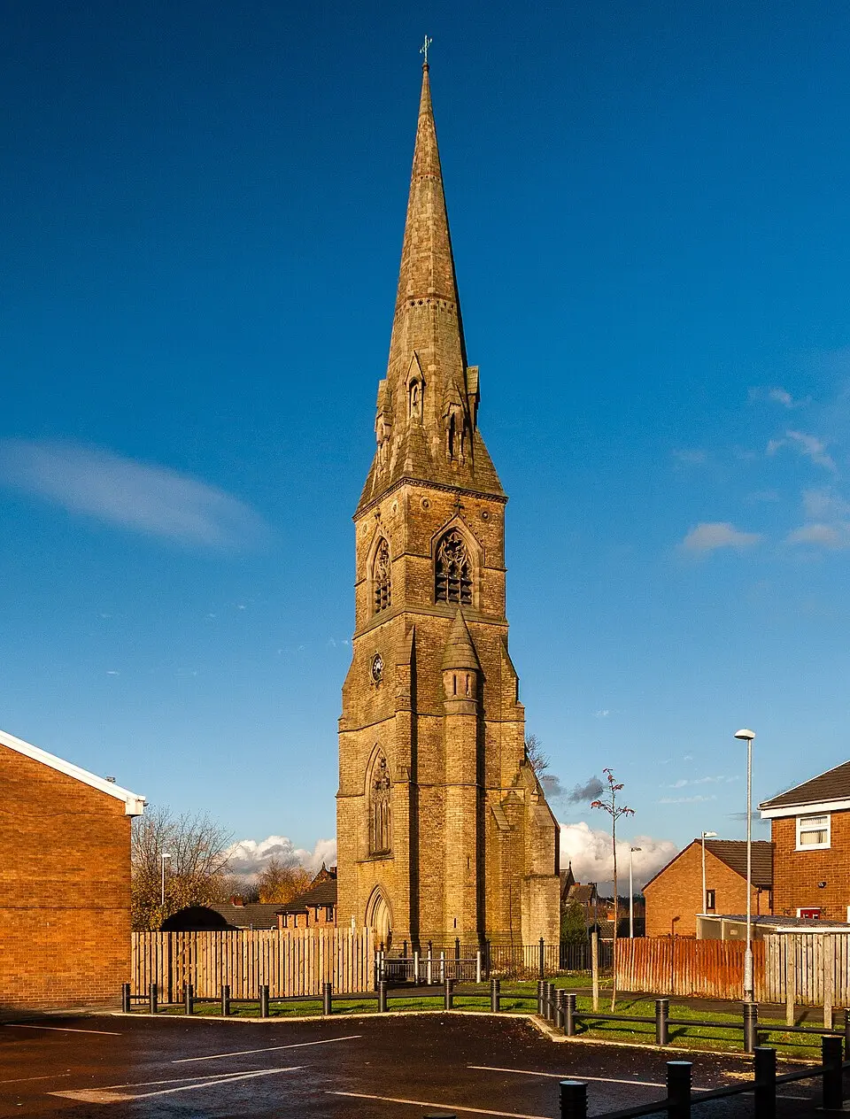 Tower of Church of St George with St Barnabus