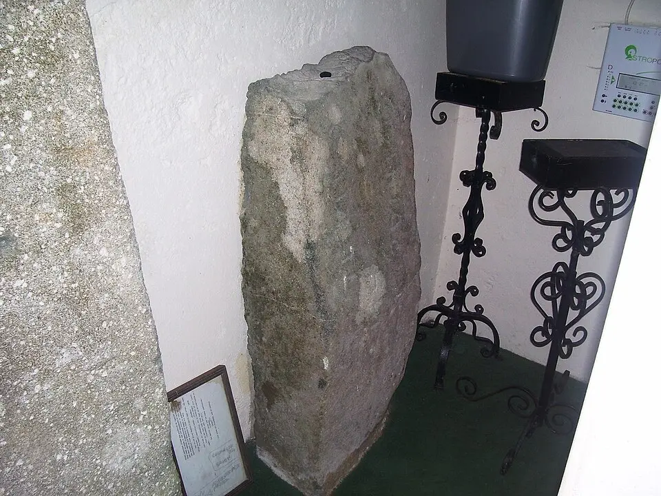 Inscribed Stones outside Ruined Church of St Teilo (now in Maenclochog Church).