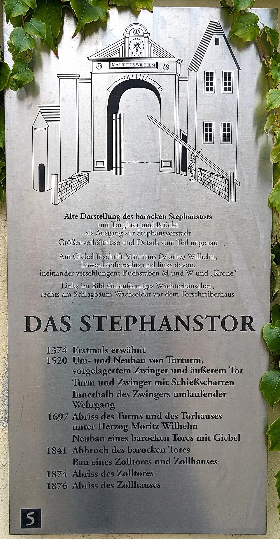 Stephanstor, Zeitz