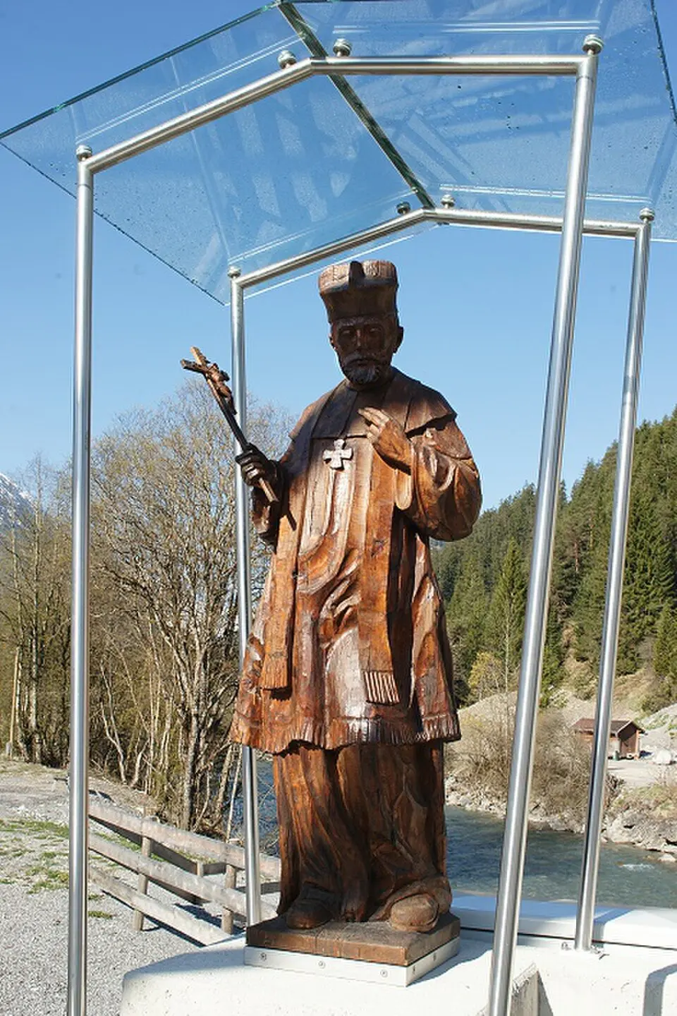 Figurenbildstock hl. Johannes Nepomuk auf der Lechbrücke