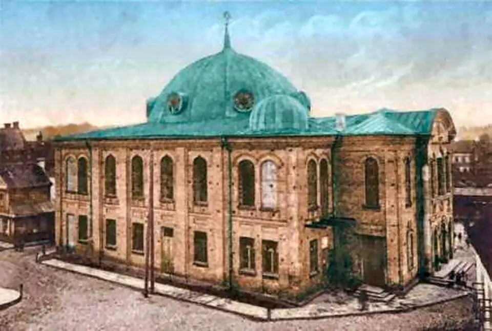 Bild: http://museumoffamilyhistory.net/mfh-syn-bialystok.htm · Public domain Große Synagoge (Białystok)