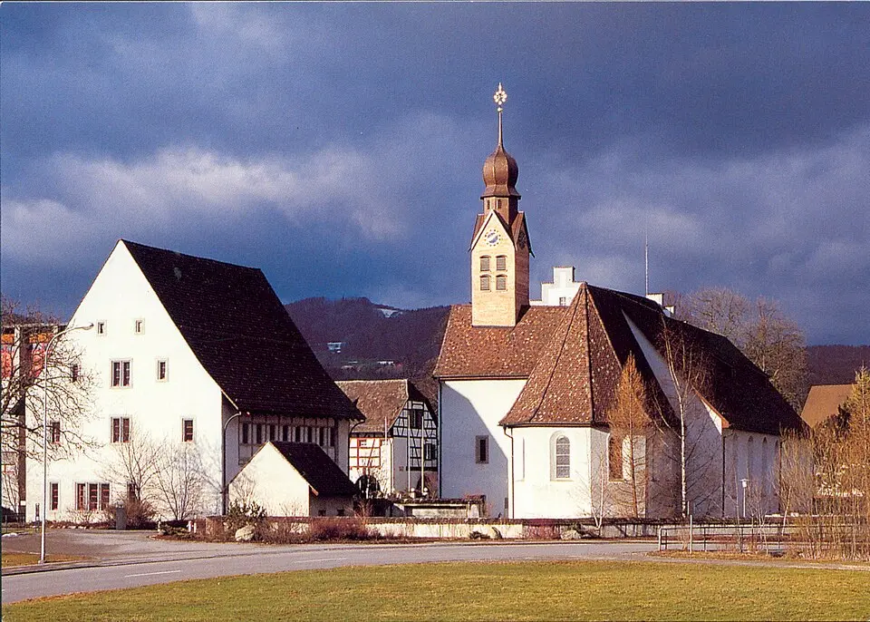 Bild: Dieter Wirz Original uploader was Guntershausen at de.wikipedia · Public domain Ehemalige Klosterkirche St. Bernhard