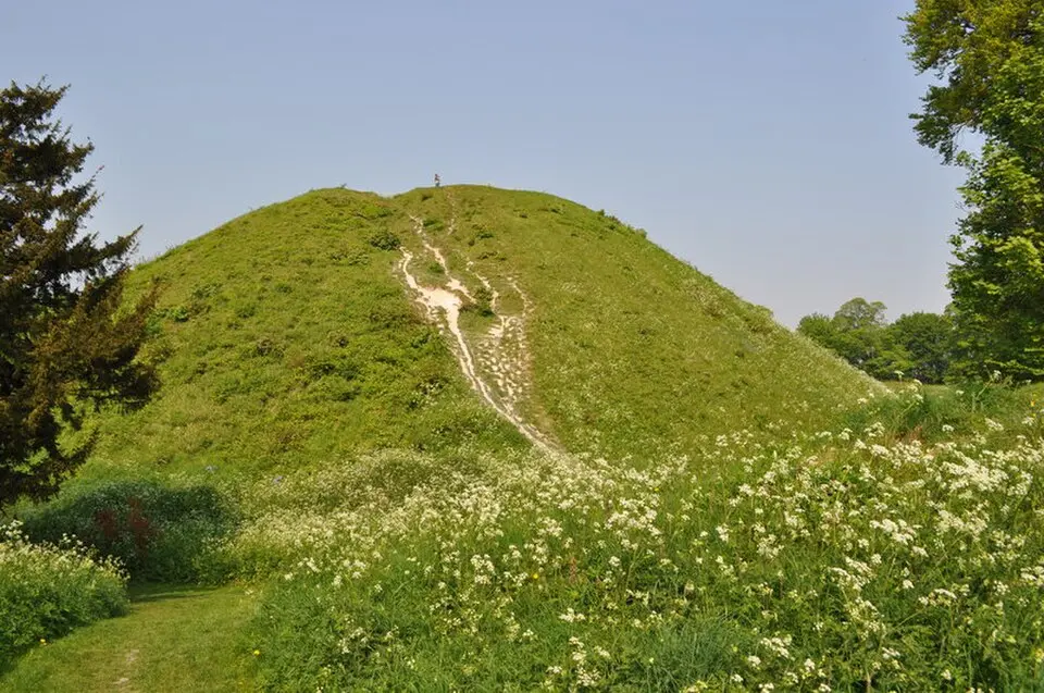 Castle Hill: motte and bailey castle, Iron Age earthwork enclosure and site of Augustinian friary