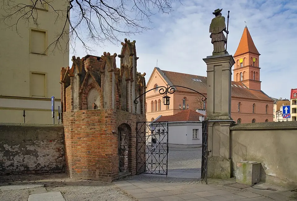 Ossuary at Saint James church fence in Toruń