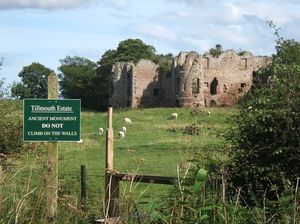 Twizel medieval tower house and village, post-medieval folly and garden