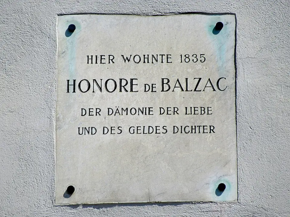 Gedenktafel für Honoré de Balzac (Wien, Landstraßer Hauptstraße 31)