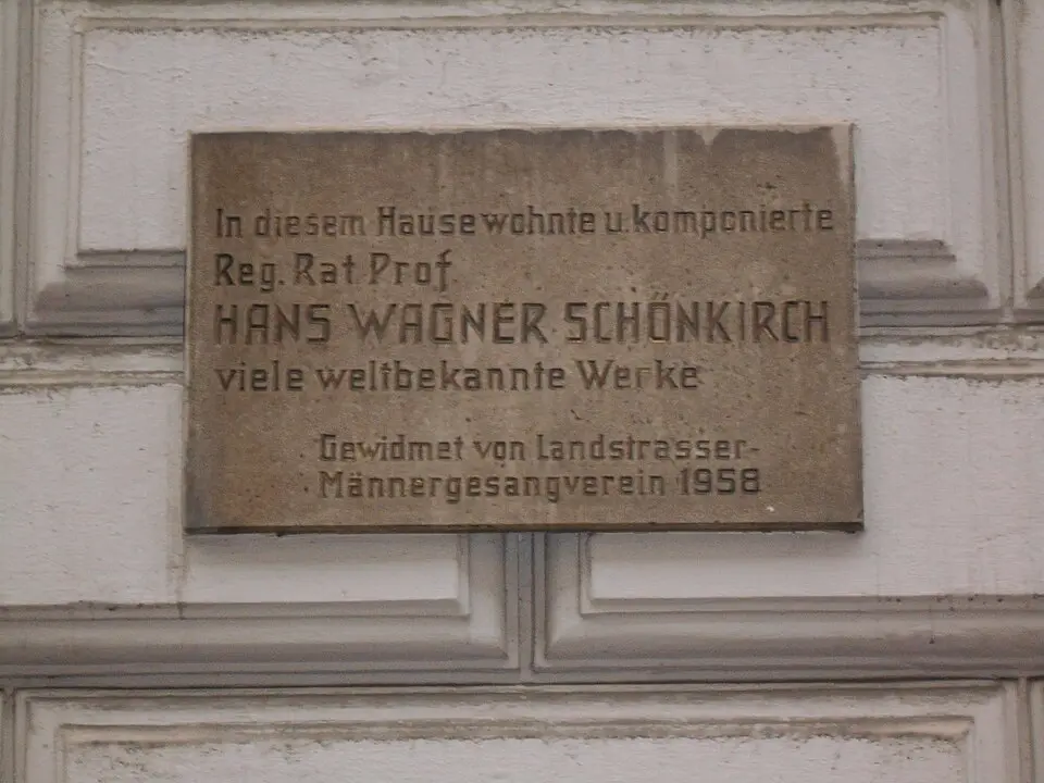 Gedenktafel für Hans Wagner-Schönkirch (Wien, Kundmanngasse 12)