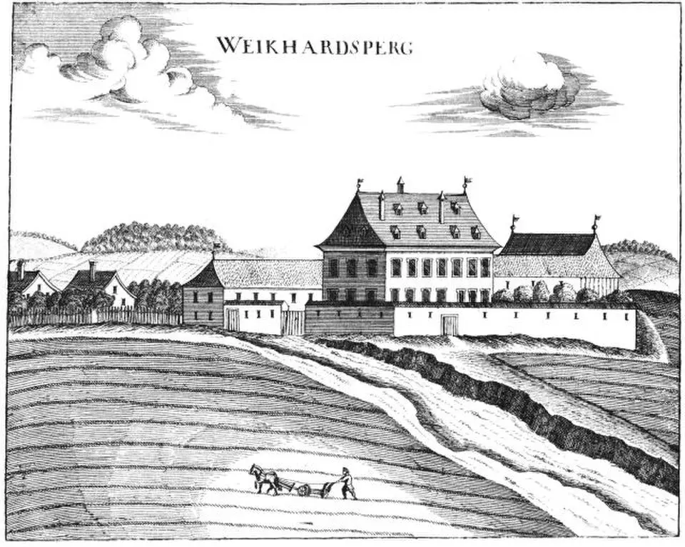 Kép: Georg Matthäus Vischer · Public domain Schloss Waikhartsberg