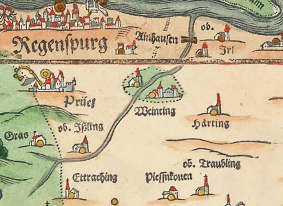 Slika: Philipp Apian · Public domain Burg Burgweinting
