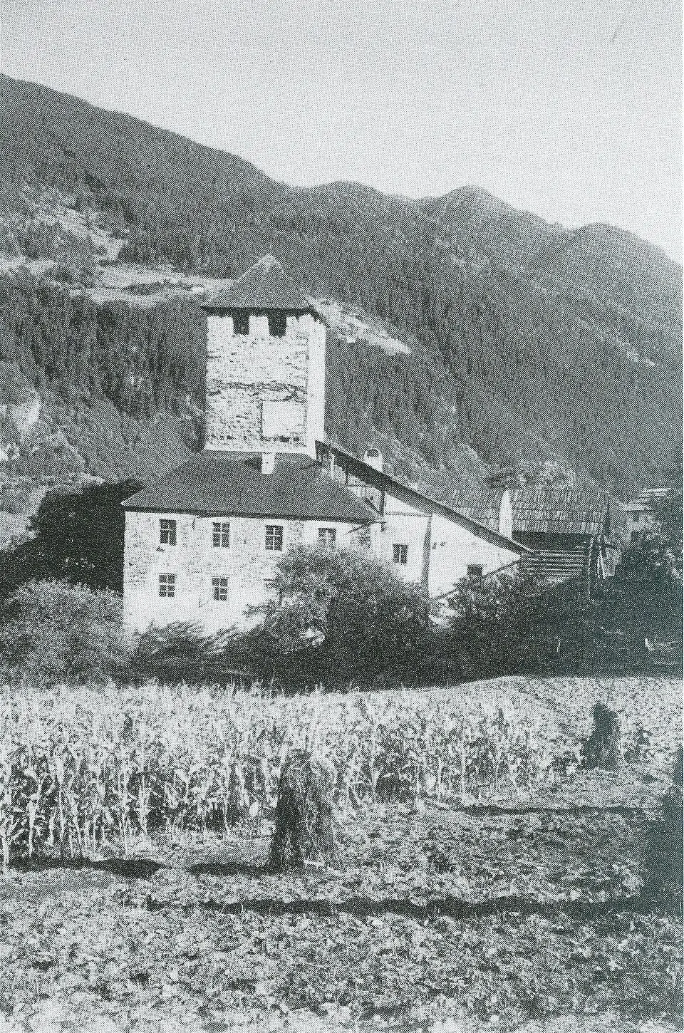 Slika: Otto Trapp, Tiroler Burgenbuch, VII. Band, 1986, S. 325 · Public domain Burg Hirschberg