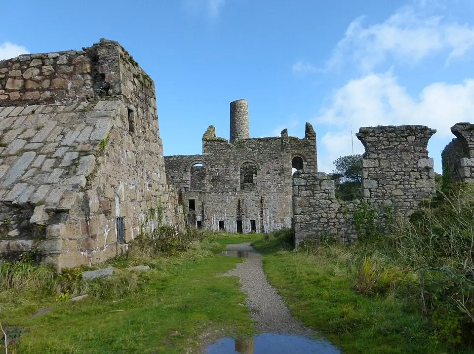 Part of the mining complex associated with Marriott's Shaft once part of South Wheal Francis tin and copper mine
