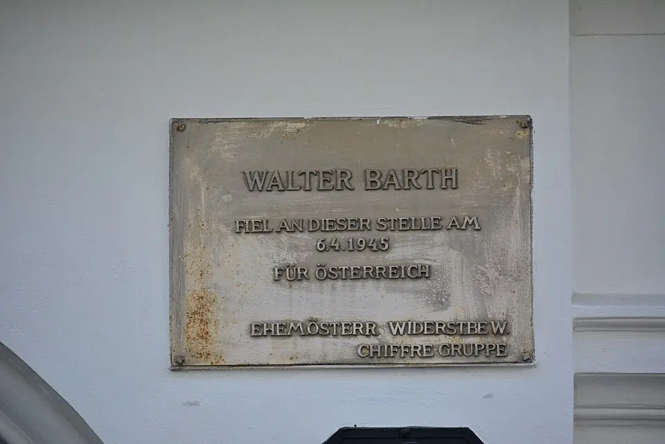 Gedenktafel für NS-Opfer (Wien, Bösendorferstraße 4, Walter Barth, Tafel 1)