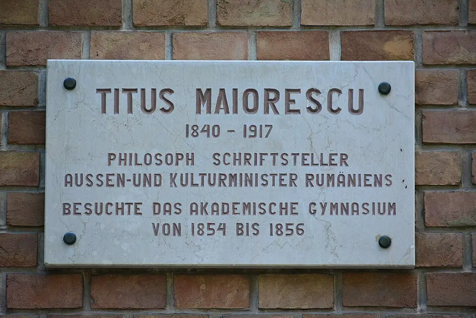 Gedenktafel für Titu Maiorescu (Wien, Beethovenplatz 1)
