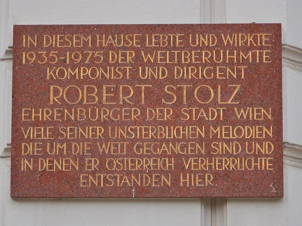 Gedenktafel für Robert Stolz (Wien, Elisabethstraße 16)