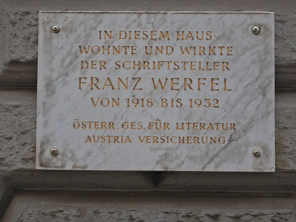 Gedenktafel für Franz Werfel (Wien, Elisabethstraße 22)