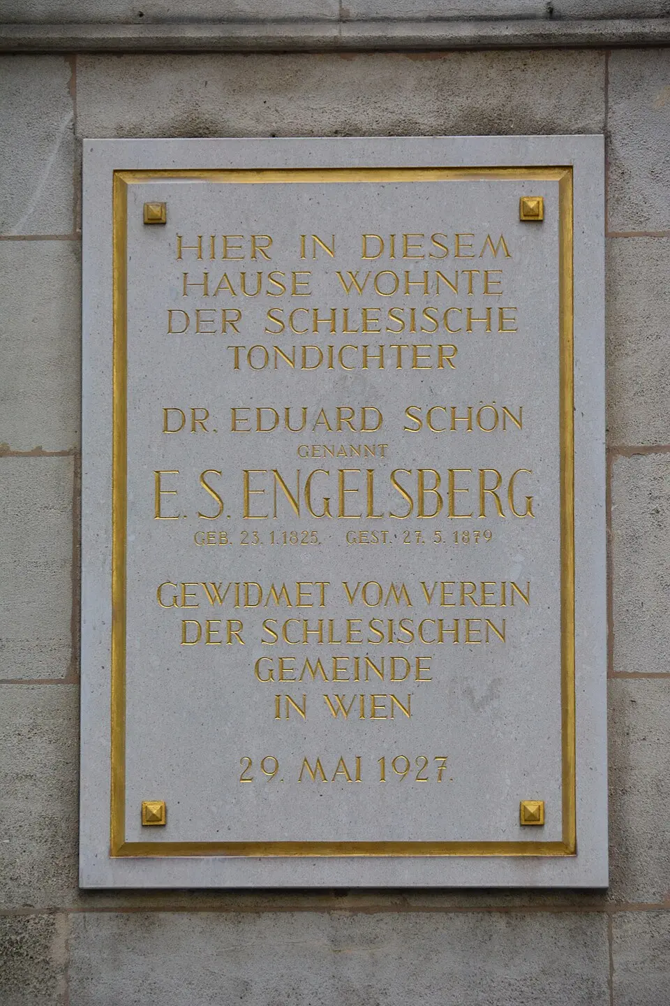 Gedenktafel für Eduard Schön (Wien, Herrengasse 14)