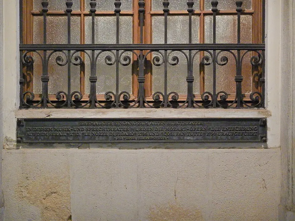 Gedenktafel für das alte Burgtheater (Wien, Michaelertrakt)