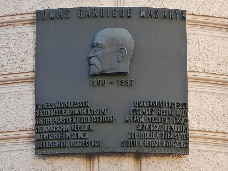 Gedenktafel für Tomáš Garrigue Masaryk (Wien, Petersplatz 3)