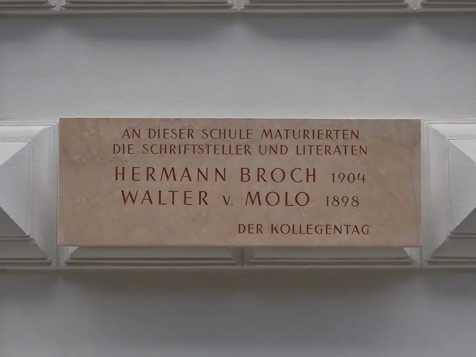 Gedenktafel für Hermann Broch & Walter von Molo (Wien, Schottenbastei 7-9)