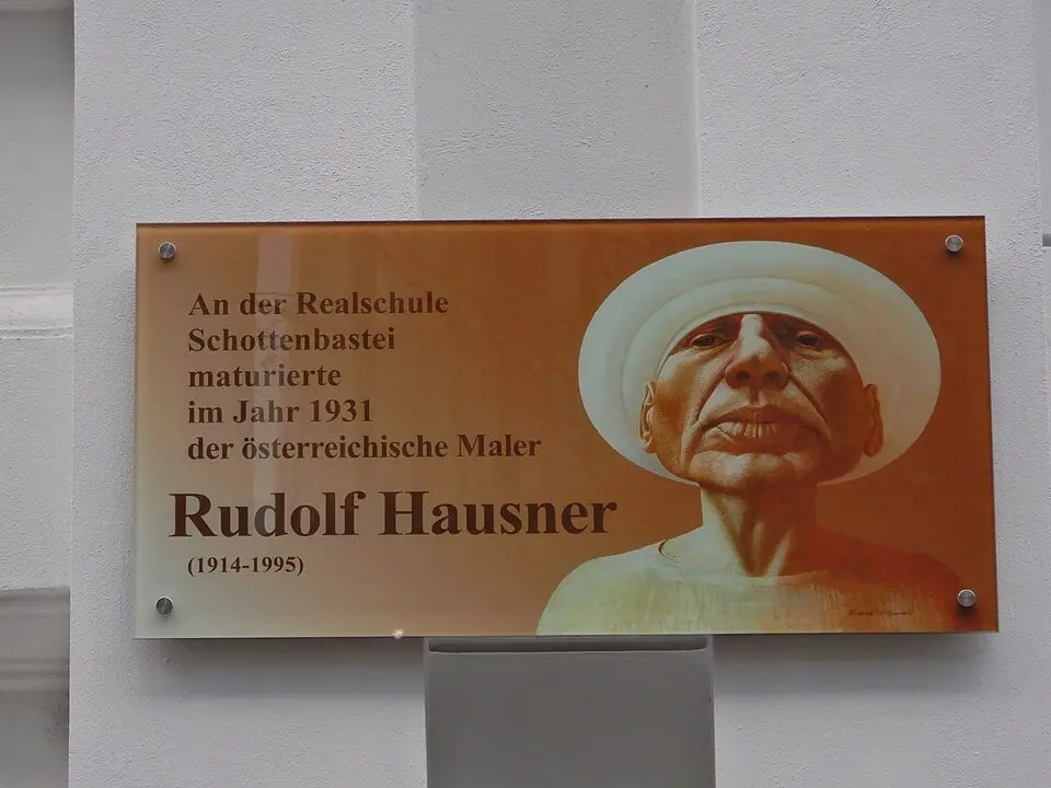 Gedenktafel für Rudolf Hausner (Wien, Schottenbastei 7-9)
