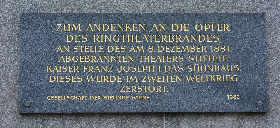 Gedenktafel für den Ringtheaterbrand (Wien, Schottenring 7-9)