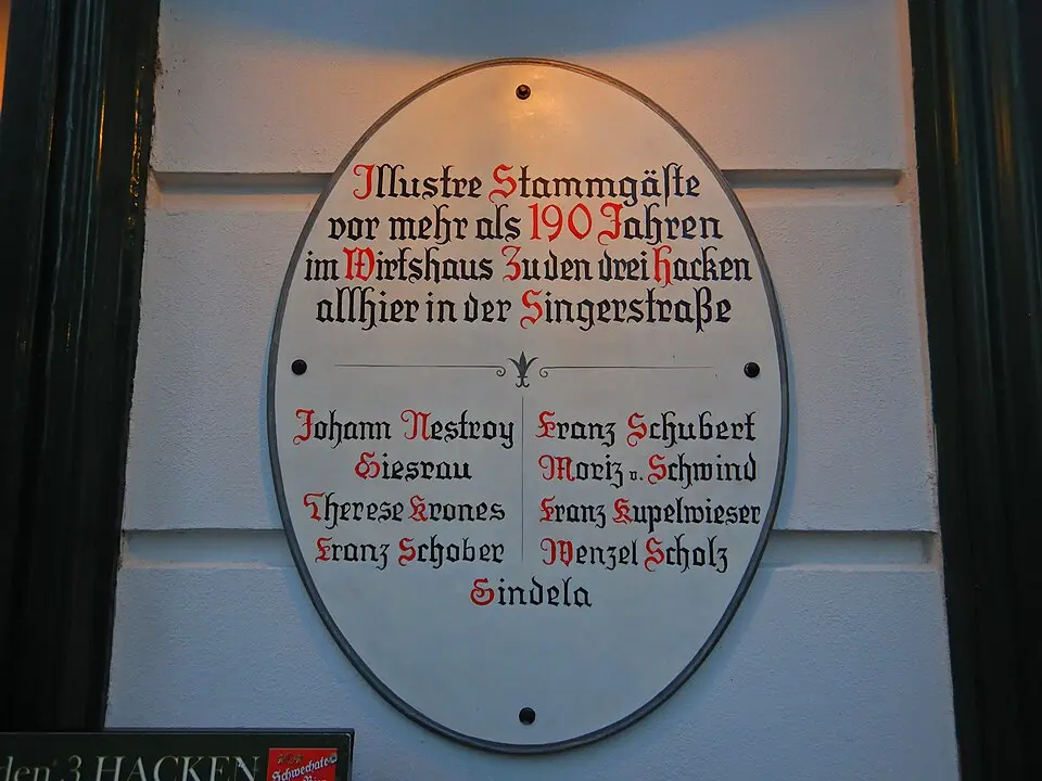 Gedenktafel Zu den 3 Hacken