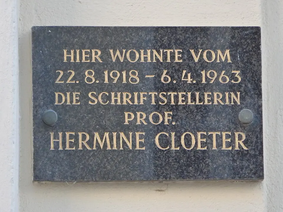 Gedenktafel Hermine Cloeter