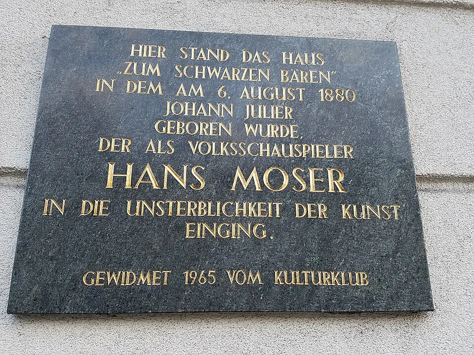 Gedenktafel für Hans Moser (1880-1964)(Wien, Rechte Wienzeile 93-95)