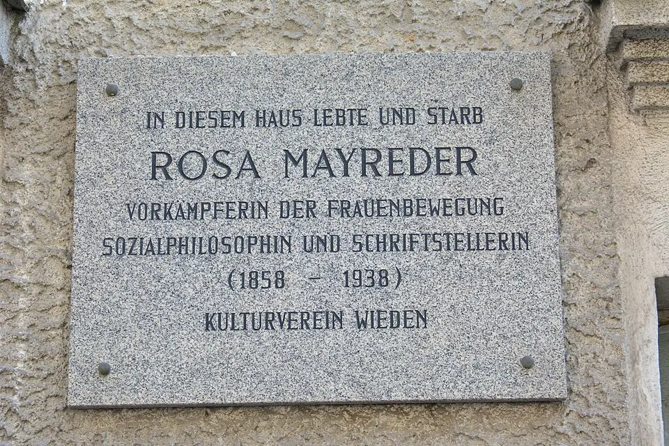 Gedenktafel für Rosa Mayreder (Wien, Schönburgstraße 15)