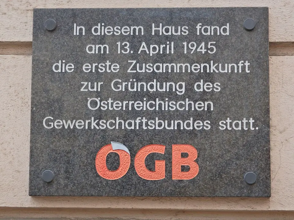 Gedenktafel für den ÖGB (Wien, Kenyongasse 3)