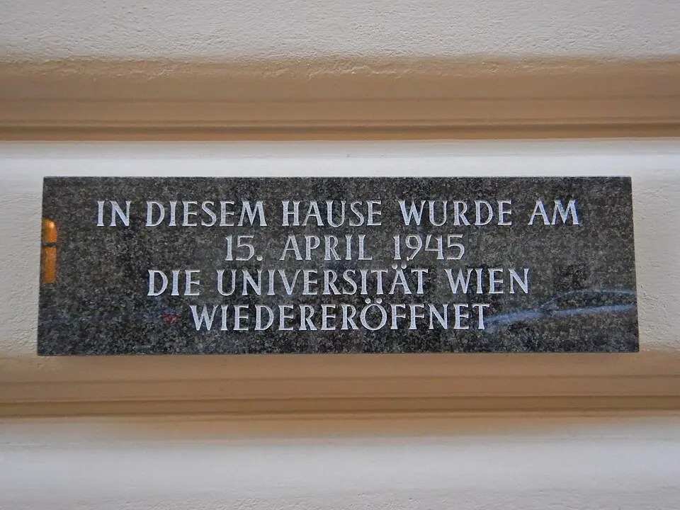 Gedenktafel für die Universität Wien (Wien, Frankgasse 1)