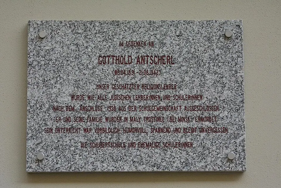 Gedenktafel für NS-Opfer (Wien, Grünentorgasse 9, Gotthold Antscherl)