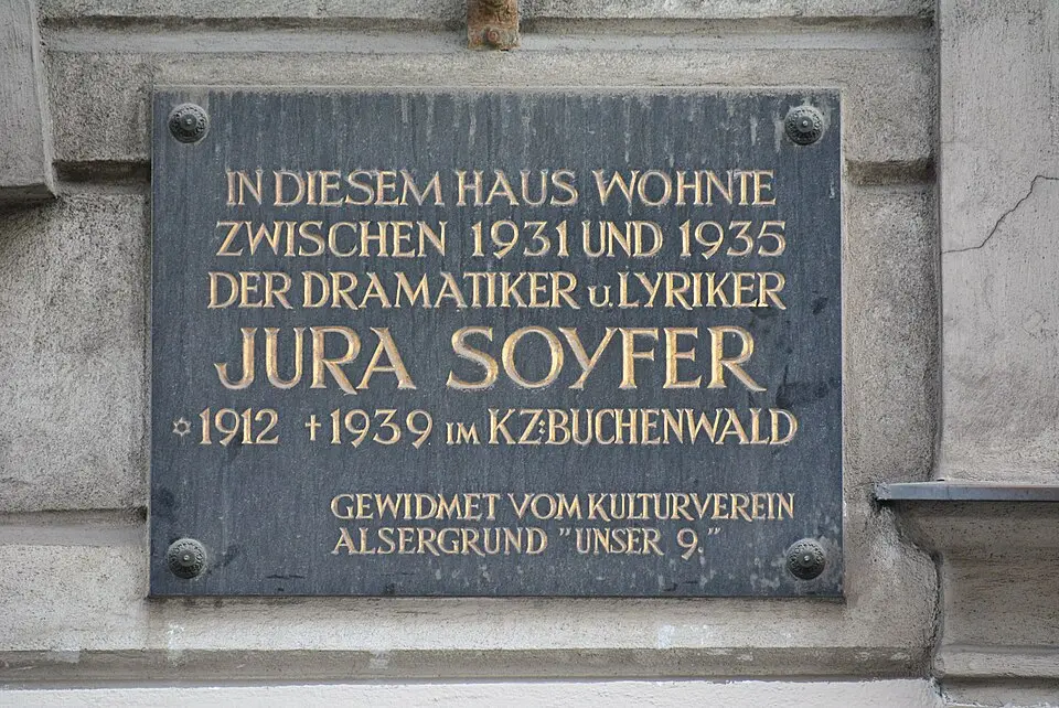 Gedenktafel für NS-Opfer (Wien, Kinderspitalgasse 10, Jura Soyfer)