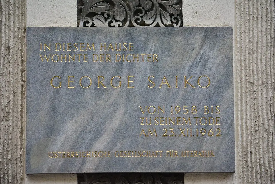 Gedenktafel für George Saiko (Wien, Schubertgasse 4)