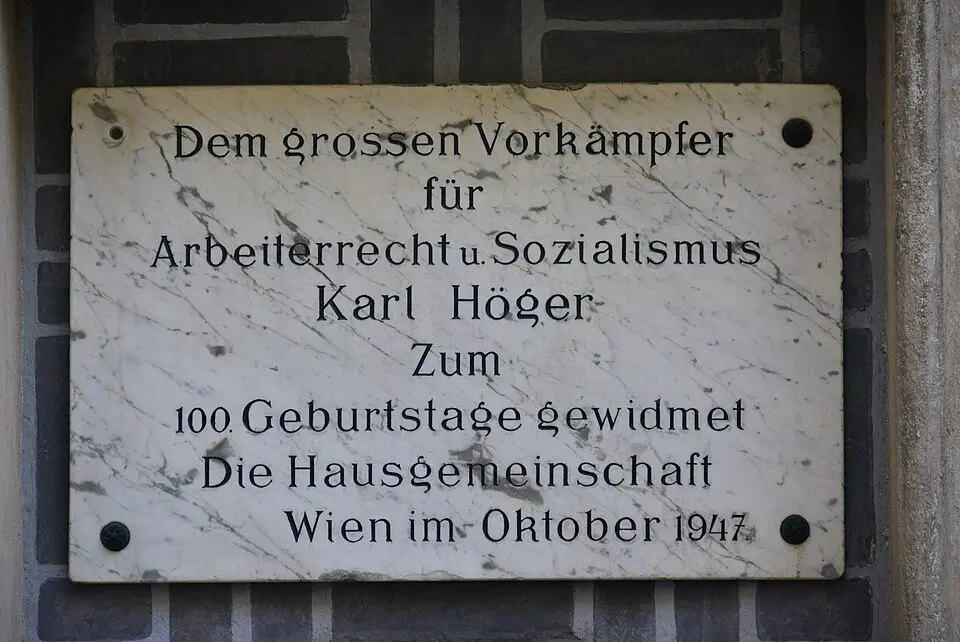 Gedenktafel für Karl Höger (1847-1913)(Wien, Lorystraße 40)